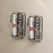 轻奢水波纹护肤品置物架 环抱壁挂支架 小号2只装--透明灰