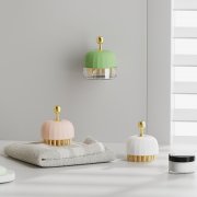 柔软弹性梳齿按摩头刷 易起泡洗头刷--绿色