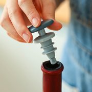 锥形螺旋硅胶酒瓶塞 啤酒红酒密封塞--蓝色（2个装）